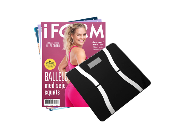 Badevægt med kropsanalyse og 4 numre af I FORM