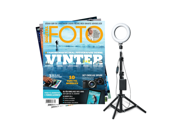 Fotokit med lys og 2 numre af Digital FOTO