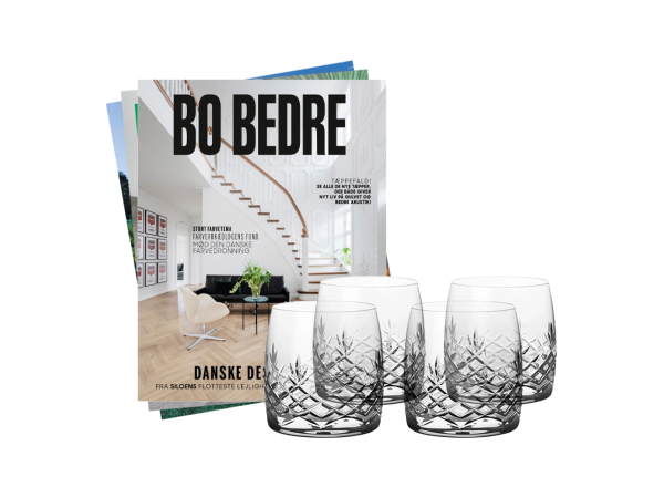 Frederik Bagger glas og 5 numre af BO BEDRE