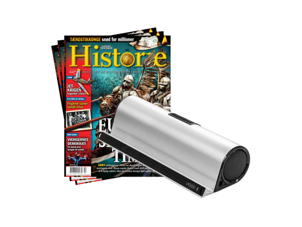 Højttaler til tablet og mobil og 3 numre af HISTORIE