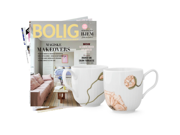 Kähler Hammershøi Poppy krus og 3 numre af Bolig Magasinet
