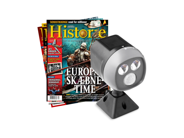Udendørslampe med sensor og 2 numre af HISTORIE