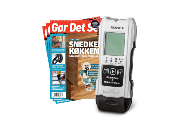 Vægscanner med fugtmåler og 2 numre af Gør Det Selv
